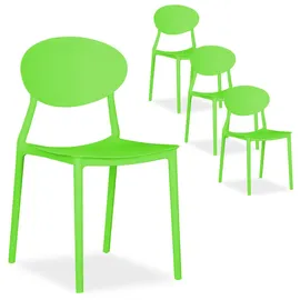 Homestyle4u Gartenstuhl Kunststoff grün 4er Set