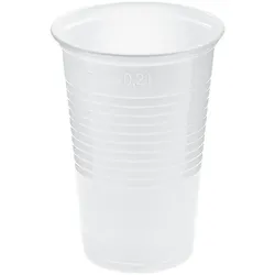 100x Trinkbecher PP 0,2 l weiß