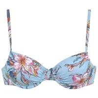 LASCANA Bügel-Bikini-Top Damen hellblau-bedruckt Gr.38 Cup C