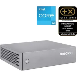 Medion S06 Mini-PC Intel Core i3 2023 5,1" 4K Ultra HD 4,5 GHz 8 GB RAM 512 GB SSD Intel UHD Graphics