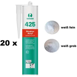 20 x Ramsauer 425 Struktur Acryl 1K Acryl Dichtstoff 310ml Kartusche