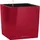 LECHUZA Cube 40 Komplettset 40 x 40 x 40 cm rot hochglanz