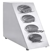 Contacto Besteckbehälter Tower Edelstahl 32 x 15 x 53 cm Grau