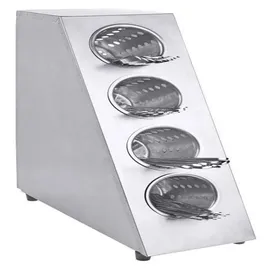 Contacto Besteckbehälter Tower Edelstahl 32 x 15 x 53 cm Grau