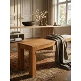KADIMA DESIGN Sitzbank MUMBAI Akazie Beige 160 x 45 x 35 cm