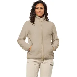 Jack Wolfskin Fleecejacke High Curl (Sherpafleece, warm, atmungsaktiv) hellbraun Damen