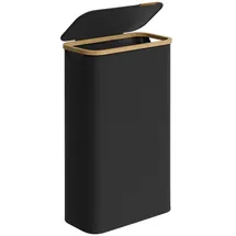 Songmics Wäschesammler 65 L mit Deckel 42 x 22,5 x 70,5 cm tintenschwarz