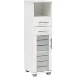 Schildmeyer Niko Midischrank 105650, weiß, 30,3/32,6/110,5 cm,