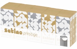Satino Prestige Taschentücher, hochweiß, 4-lagig 113940 , 1 Karton = 15 Pakete à 15 Packungen à 10 Tücher