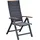 gardenson Verona Gartensessel 59,5 x 74 x 115,5 cm grau klappbar