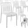 Tectake Gartenstuhl Alcudia 47 x 58 x 80,5 cm creme 4 St.