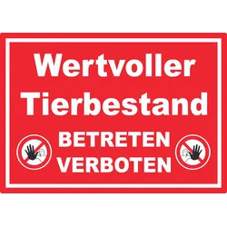 Wertvoller Tierbestand Aufkleber A2 (420x594mm)