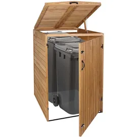 MCW XL 1er-/2er-Mülltonnenverkleidung MCW-H74, Mülltonnenbox, erweiterbar 126x80x98cm Holz MVG ~