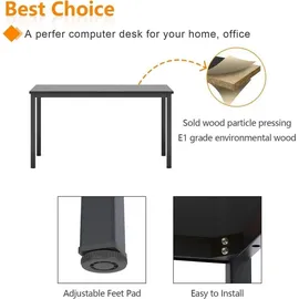 luxuskollektion Computertisch Schreibtisch 80x40x75cm PC Büro Workstation Esstisch