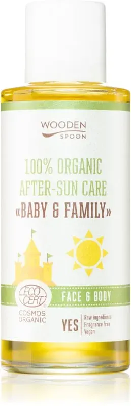 WoodenSpoon Baby & Family Öl nach dem Sonnen für Gesicht und Körper 100 ml