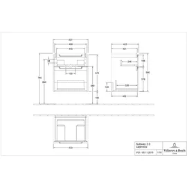 Villeroy & Boch Subway 2.0 53,7 x 59 x 42,3 cm glossy grey