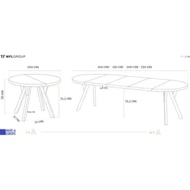 WFL GROUP Twixy Ø 100-250 cm grau