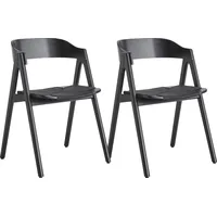 Hammel Furniture Holzstuhl Findahl by Hammel Mette Wasserhyazinthe schwarz 2er Set