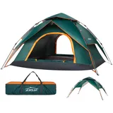 Pop Up Zelt 3 Personen, Camping Zelt 4 Personen Tragbares, Dual-Portal Outdoor Wasserdicht Und Sunproof Zelt 2 Personen Für Picknick, Park, Grünland, Sandstrand, Backpacking, Camping
