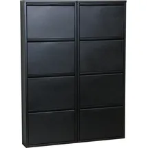 VCM ebuy24 Schuhschrank Pisa 8 Klappen Metall schwarz.
