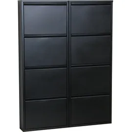 VCM ebuy24 Schuhschrank Pisa 8 Klappen Metall schwarz.