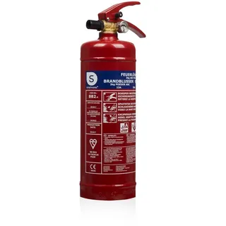 smartwares Feuerlöscher FEX-15120 BB2 2 kg für ABC Brände mit Halterung Manometer