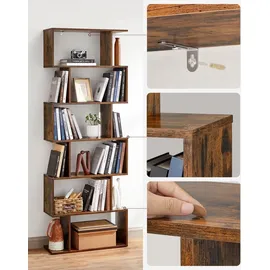 VASAGLE Bücherregal 70 x 24 x 190,5 cm Braun
