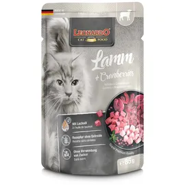 LEONARDO 32x 85g Finest Selection: Lamm & Cranberries Leonardo Nassfutter für Katzen