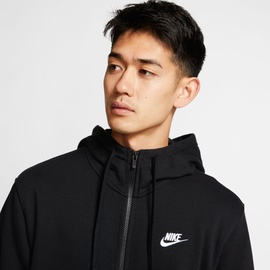 Nike Sportswear Club French Terry Kapuzenjacke black/white XXL