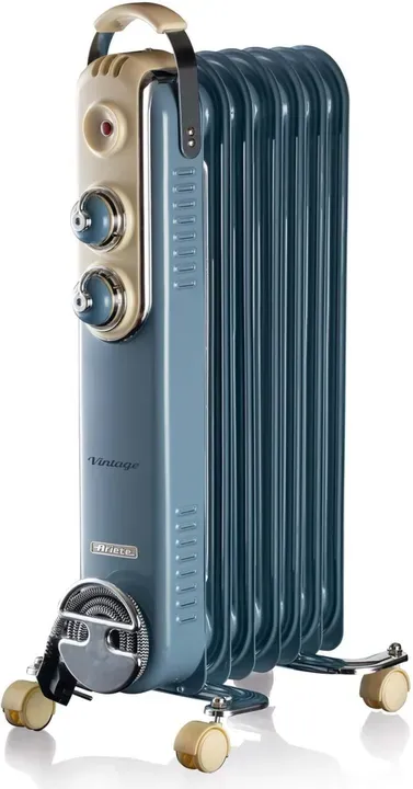 Ariete Radiator Vintage, 1500 W, 7 Rippen, 3 Heizstufen, Blau