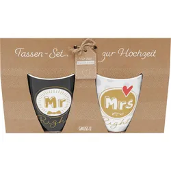 GRUSS&CO Tassen Set »Mr Right&Mrs Right«