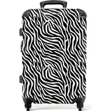 NoBoringSuitcases.com NoBoringSuitcases.com® Handgepäck, Hartschalenkoffer mit TSA Schloss, Trolley, Reisekoffer, Carry on, Rollkoffer, Klein oder Mittelgroß Schwarz weiß