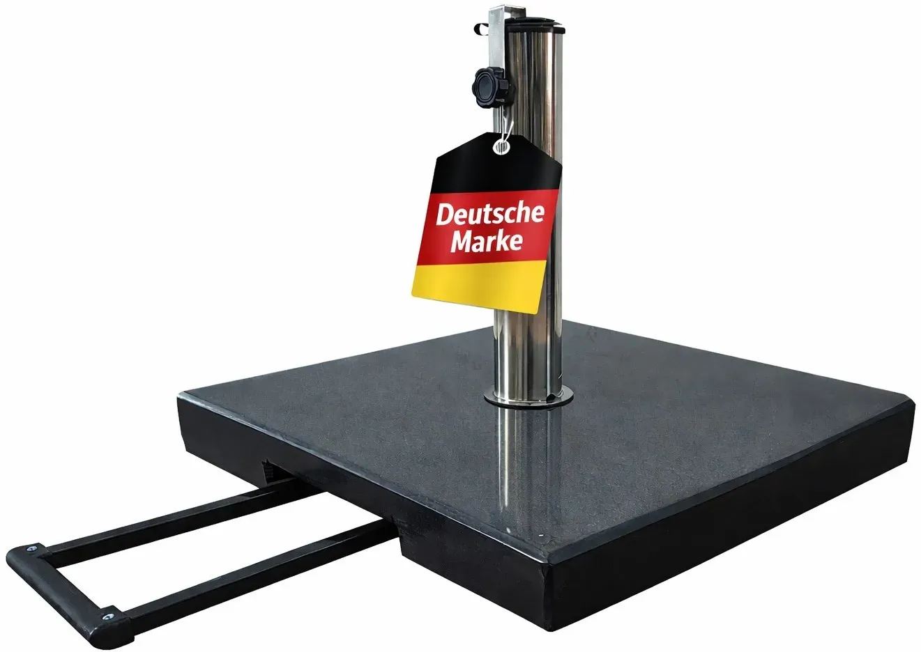 Gardissimo MOVE 50kg Schirmständer Granitständer mit Trolley-Funktion & Rollen schwarz