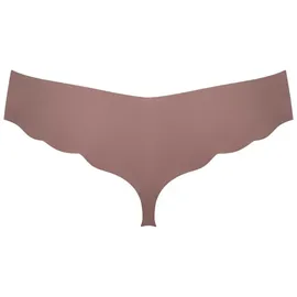 SLOGGI Damen String, 2er Pack Zero Microfibre 2.0 Hipstring, Mikrofaser, einfarbig Cacao L