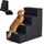Relaxdays Faltbare Hundetreppe mit Stauraum Schwarz L