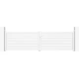 Casanoov Flügeltor Elektrisch Eiger 400x115cm Weiß & Drehtorantrieb Hicker B200