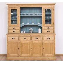 Casa Padrino Küchenbuffet Landhausstil 180 x 50 x 197 Silber