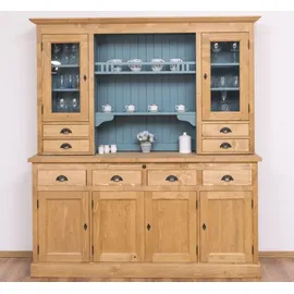 Casa Padrino Küchenbuffet Landhausstil 180 x 50 x 197 Silber