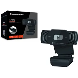 Conceptronic AMDIS04B 1080P FullHD Webcam mit Mikrofon