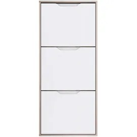 Forte Sienna 129,7 x 55,2 x 27,9 cm 3 Klappen hochglänzend / braun-weiß