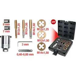 KS Tools 3/8" Gewindeschneid-Satz für Radmuttern- und Schrauben, 11-teilig