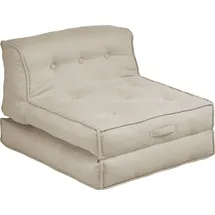 Home Affaire Sessel »Caspar«, Loungesessel in 2 Größen, mit Schlaffunktion und Pouf-Funktion. beige , 62558024-0 Feinstruktur