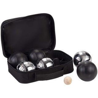 Engelhart - 010207 - Boules-Set, 6-Teilig, Schwarz/Silber - Boules - Spiele - Gartenspiele, Spiele Im Freien