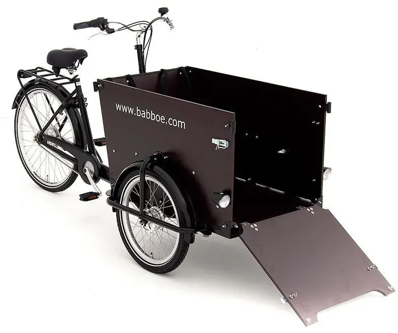 Babboe Dog Lastenrad mit Hundetransportbox - Ideal für Ausflüge mit Hunden und Kindern