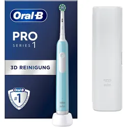 Oral-B Pro 1 Cross Action Caribbean Blue mit Reiseetui