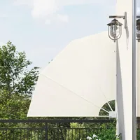 Arborthrum Faltbarer Balkonfächer Wandplatte Balkon Sichtschutz Fächer Blickdicht Windschutz Trennwand Zusammenklappbar Creme 140×140 cm