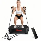 FunLife Vibrationsplatte Bluetooth-Musik & 5 Trainingsprogramme, 200 W, 120 Intensitätsstufen, (Einzelgerät, Ganzkörpertraining), Fernbedienung · Trainingsbänder inklusive schwarz