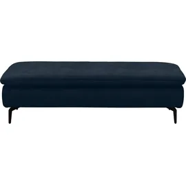W.Schillig Eckcouch Leder 2-Sitzer Blau
