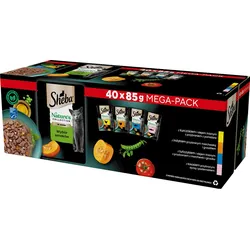 SHEBA Nature’s Collection Auswahl an Geschmacksrichtungen Nassvollnahrung für ausgewachsene Katzen 40x85g