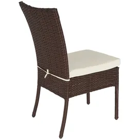 Mendler HWC-G19 Balkonstuhl 2er-Set 58 x 60 x 84 cm braun